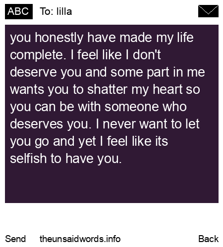 unsent message to lilla