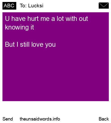 unsent message to Lucksi 