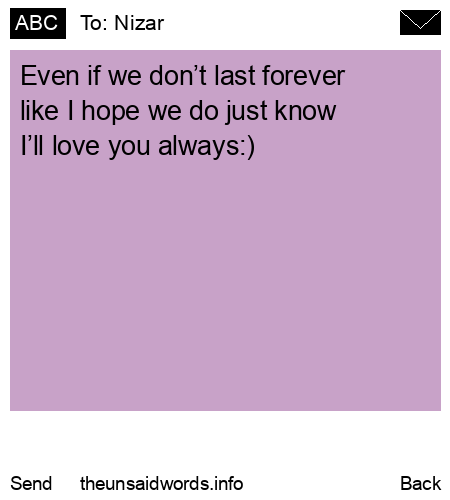 unsent message to Nizar 