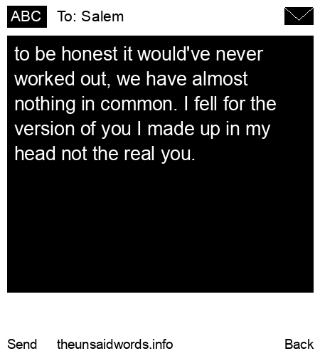 unsent message to Salem