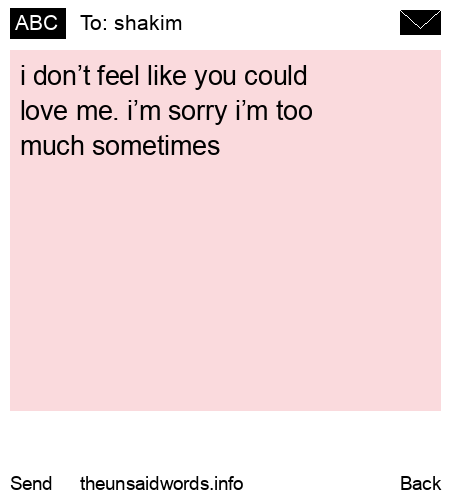 unsent message to shakim