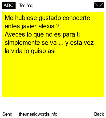 unsent message to Yq