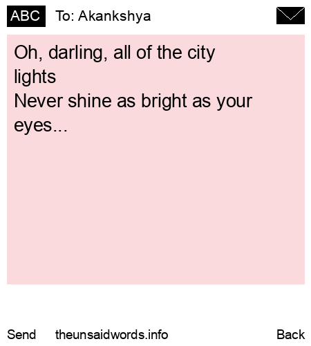 unsent message to Akankshya 