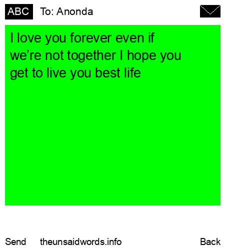 unsent message to Anonda