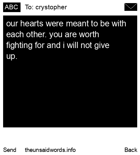 unsent message to crystopher 