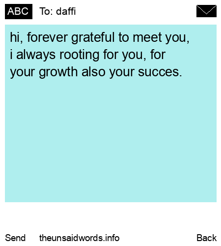 unsent message to daffi