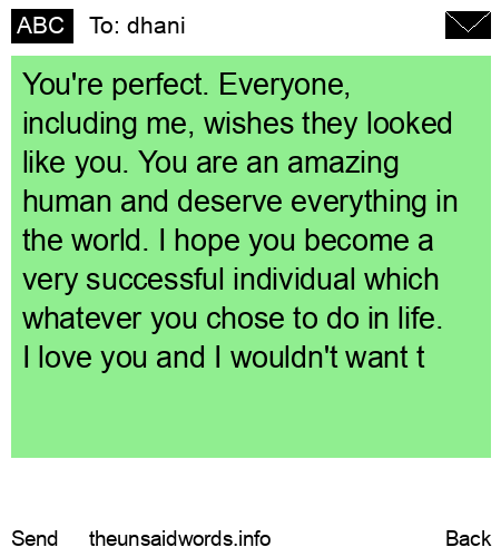 unsent message to dhani