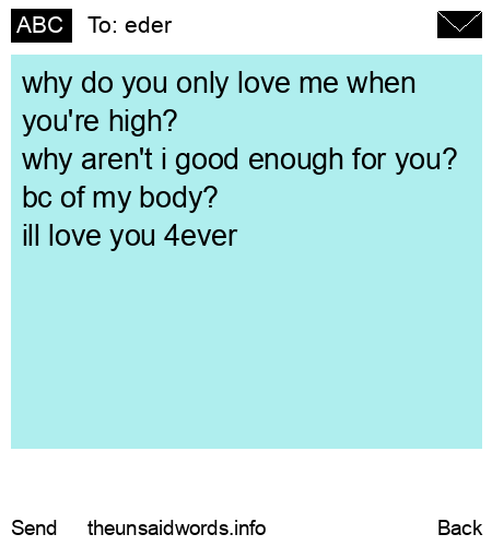 unsent message to eder