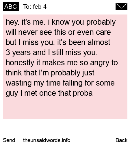 unsent message to feb 4