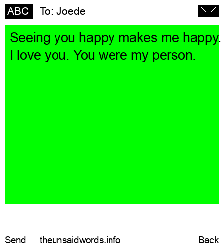 unsent message to Joede