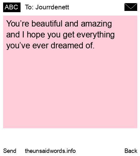 unsent message to Jourrdenett 