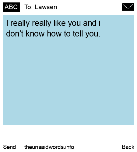 unsent message to Lawsen