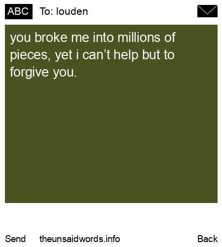 unsent message to louden
