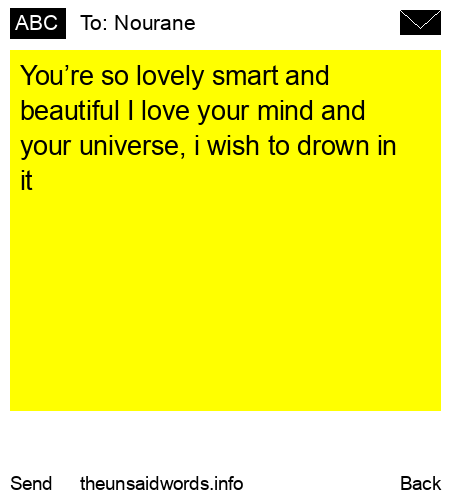 unsent message to Nourane