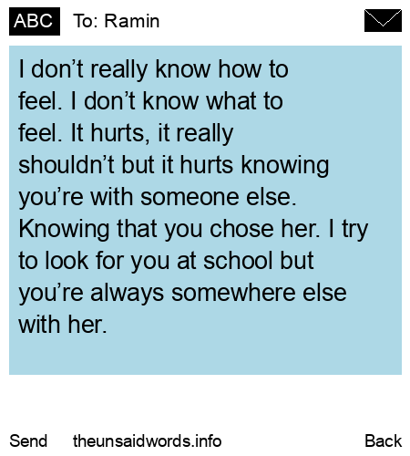 unsent message to Ramin