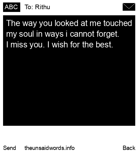 unsent message to Rithu