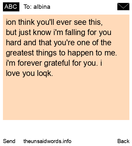 unsent message to albina
