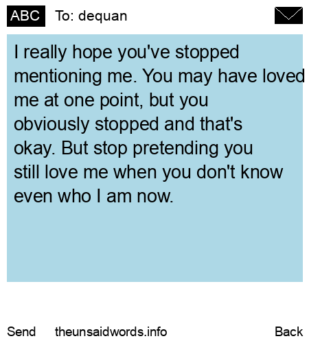 unsent message to dequan