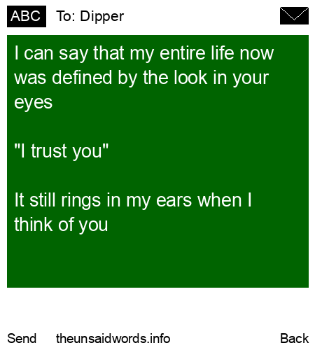 unsent message to Dipper
