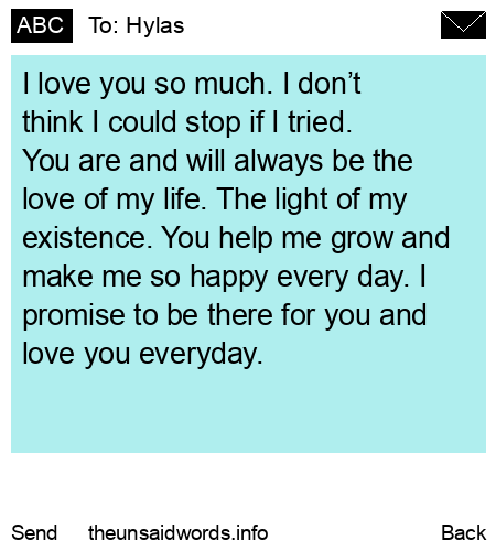 unsent message to Hylas