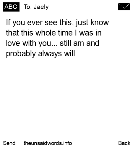 unsent message to Jaely