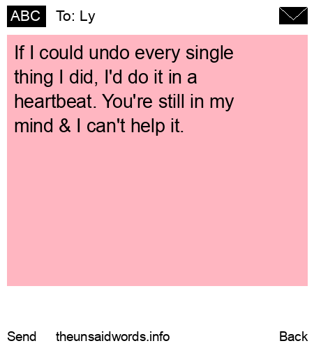 unsent message to Ly