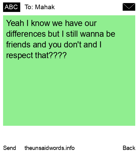 unsent message to Mahak