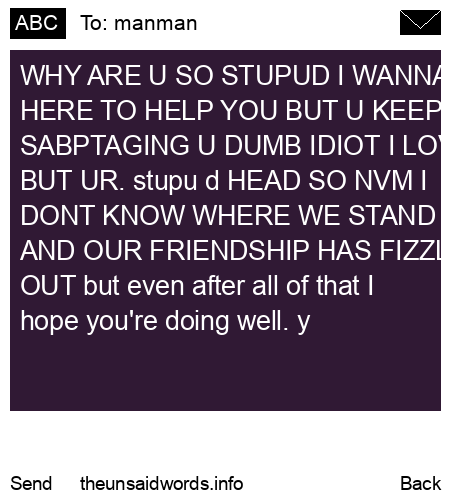 unsent message to manman