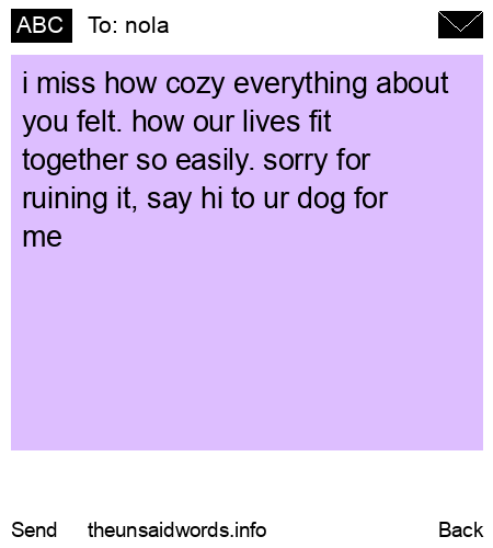 unsent message to nola