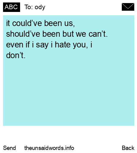 unsent message to ody