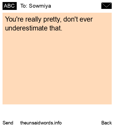 unsent message to Sowmiya
