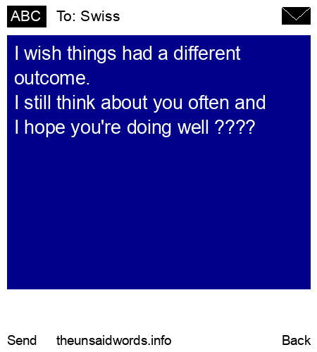 unsent message to Swiss 