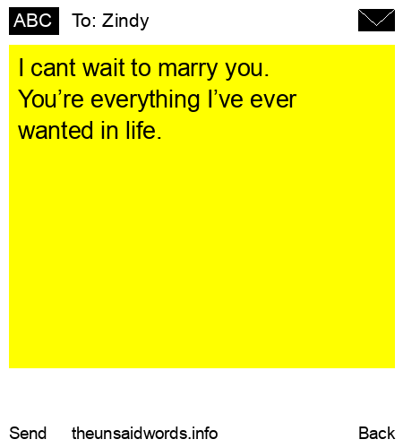 unsent message to Zindy
