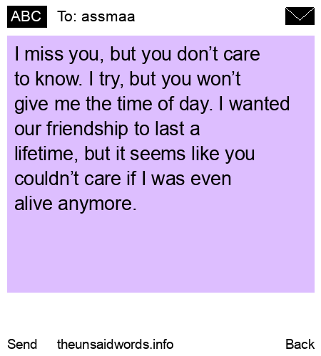 unsent message to assmaa