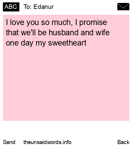 unsent message to Edanur