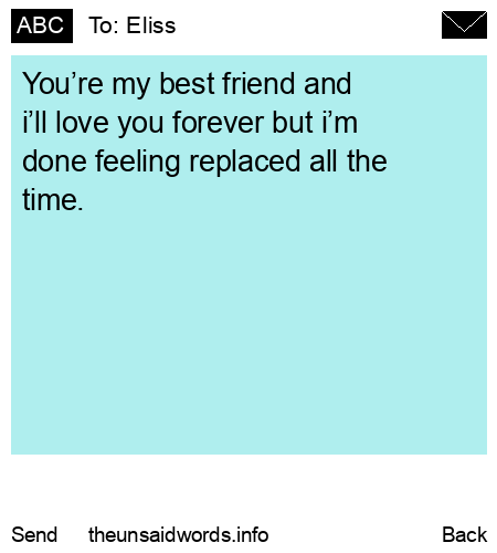 unsent message to Eliss