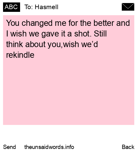unsent message to Hasmell