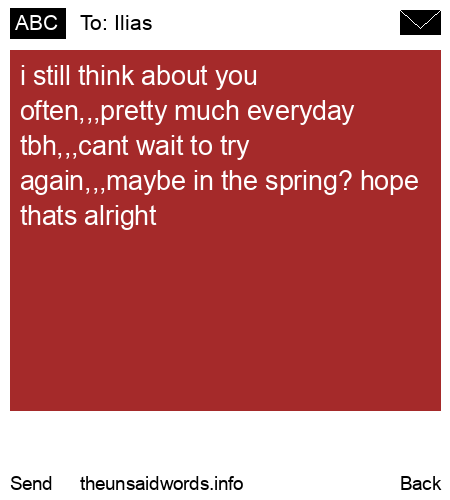 unsent message to Ilias