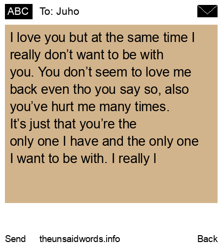 unsent message to Juho