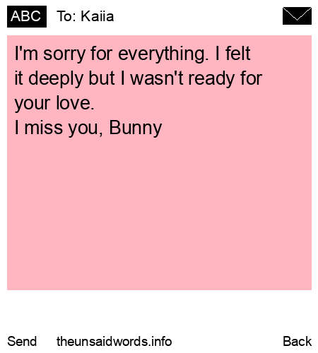 unsent message to Kaiia