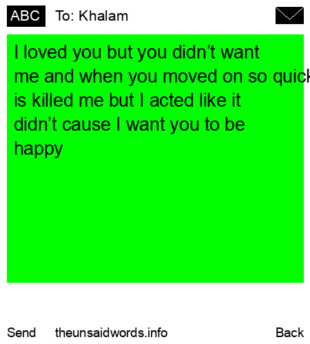 unsent message to Khalam