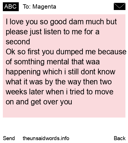 unsent message to Magenta