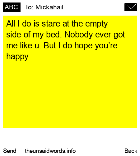 unsent message to Mickahail