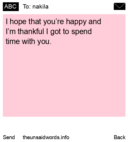 unsent message to nakila
