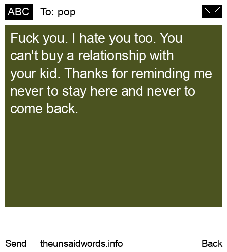 unsent message to pop