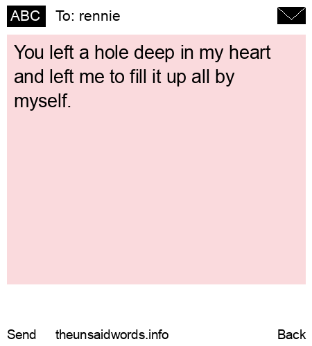 unsent message to rennie