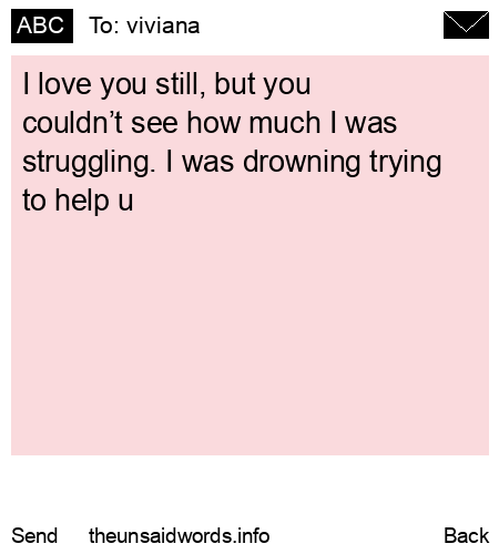 unsent message to viviana