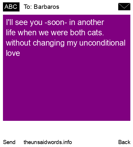 unsent message to Barbaros