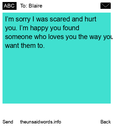 unsent message to Blaire