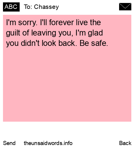 unsent message to Chassey